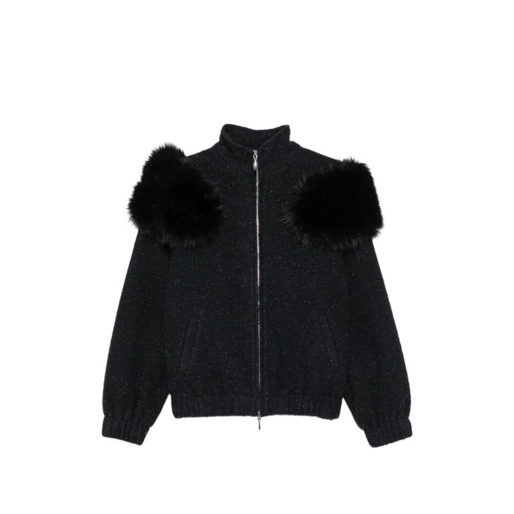 Shushu/Tong Black Coats - Faux Fur Coats Women